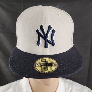 New York Yankees World Class 1923 New Era 59Fifty Fitted Hat Beige Navy 60355961